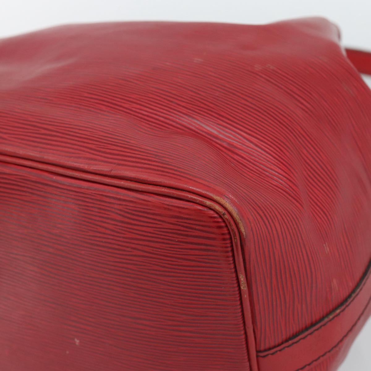 LOUIS VUITTON Epi Petit Noe Shoulder Bag Red M44107 LV Auth 186393
