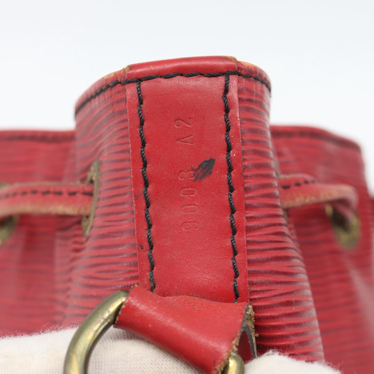 LOUIS VUITTON Epi Petit Noe Shoulder Bag Red M44107 LV Auth 186393