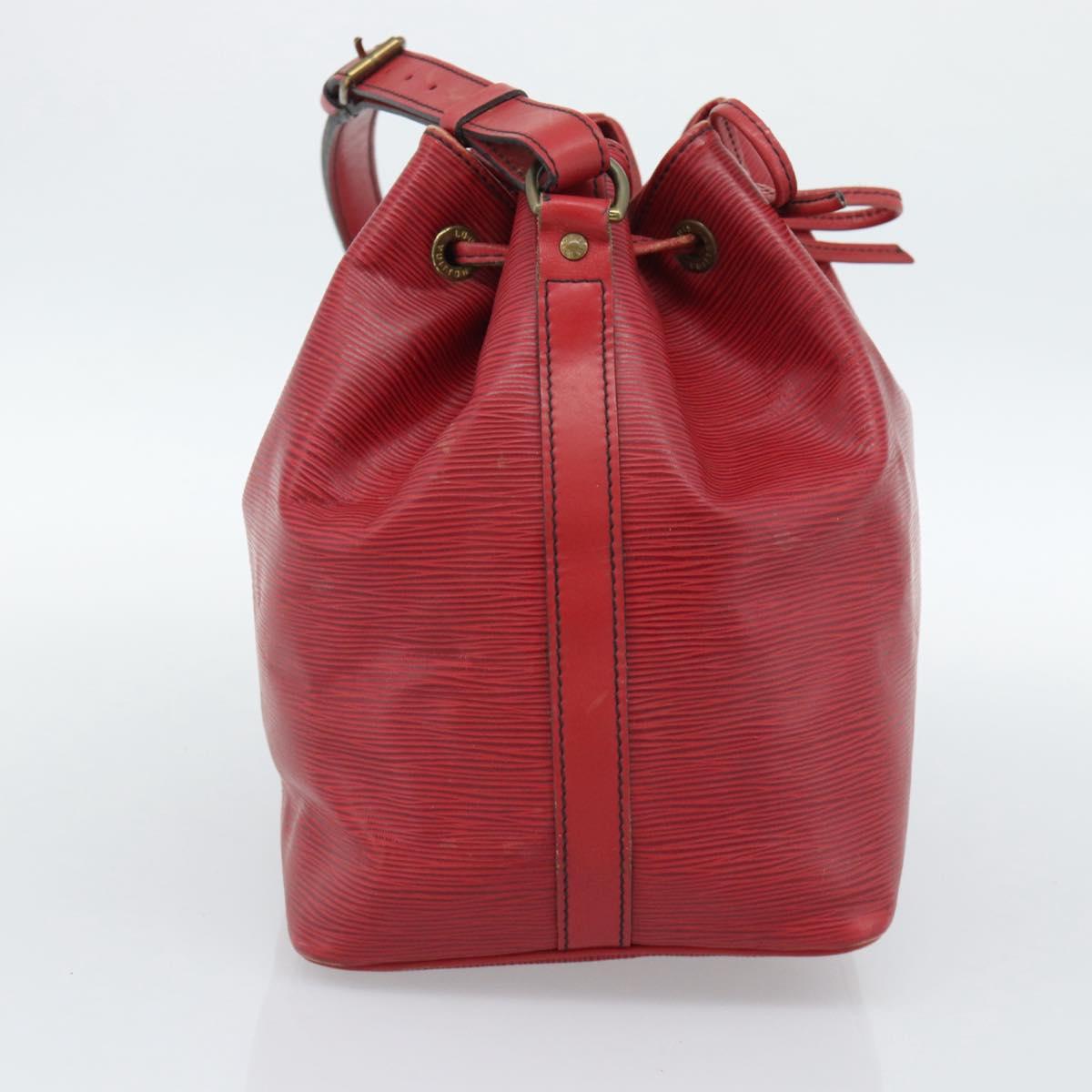 LOUIS VUITTON Epi Petit Noe Shoulder Bag Red M44107 LV Auth 186393