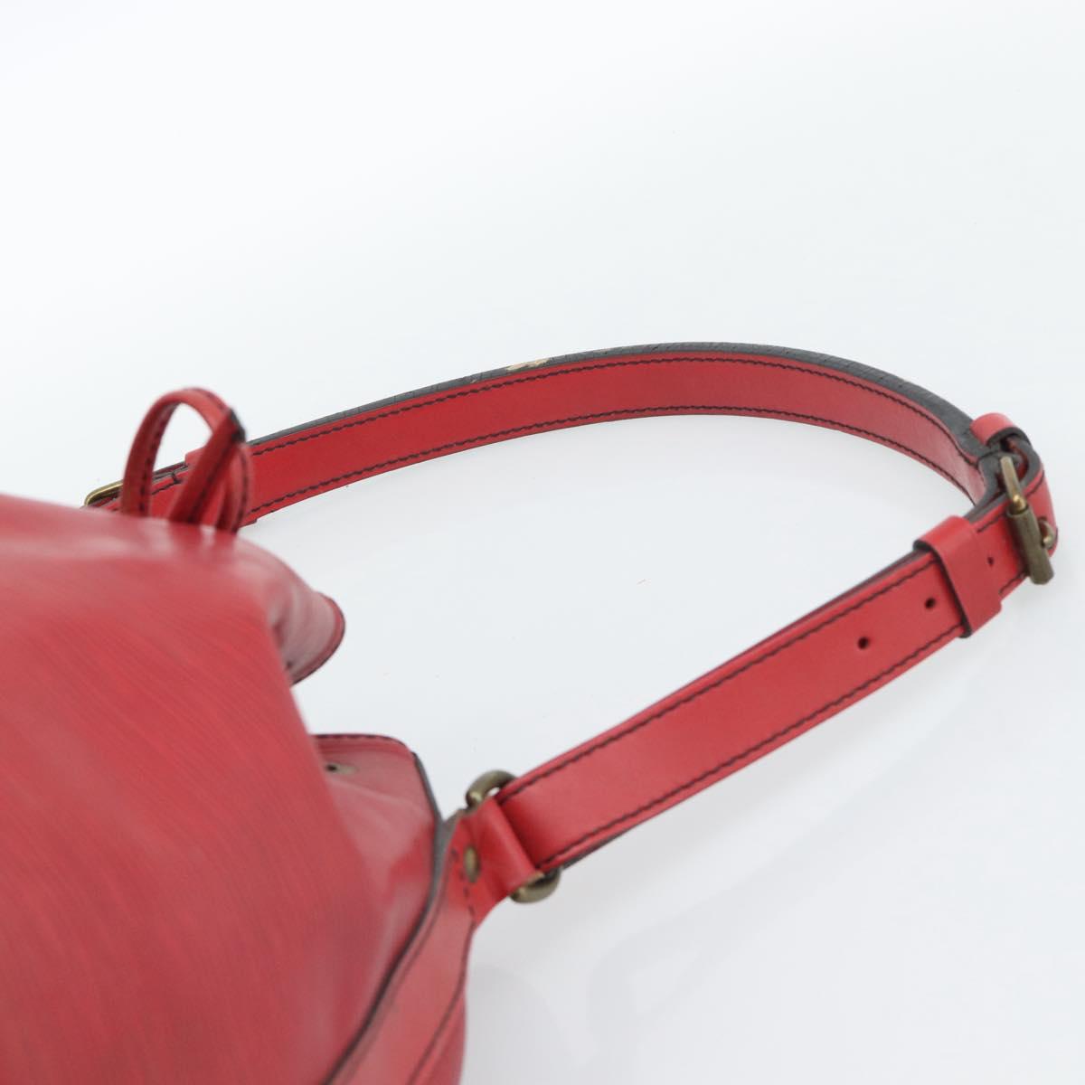 LOUIS VUITTON Epi Petit Noe Shoulder Bag Red M44107 LV Auth 186393