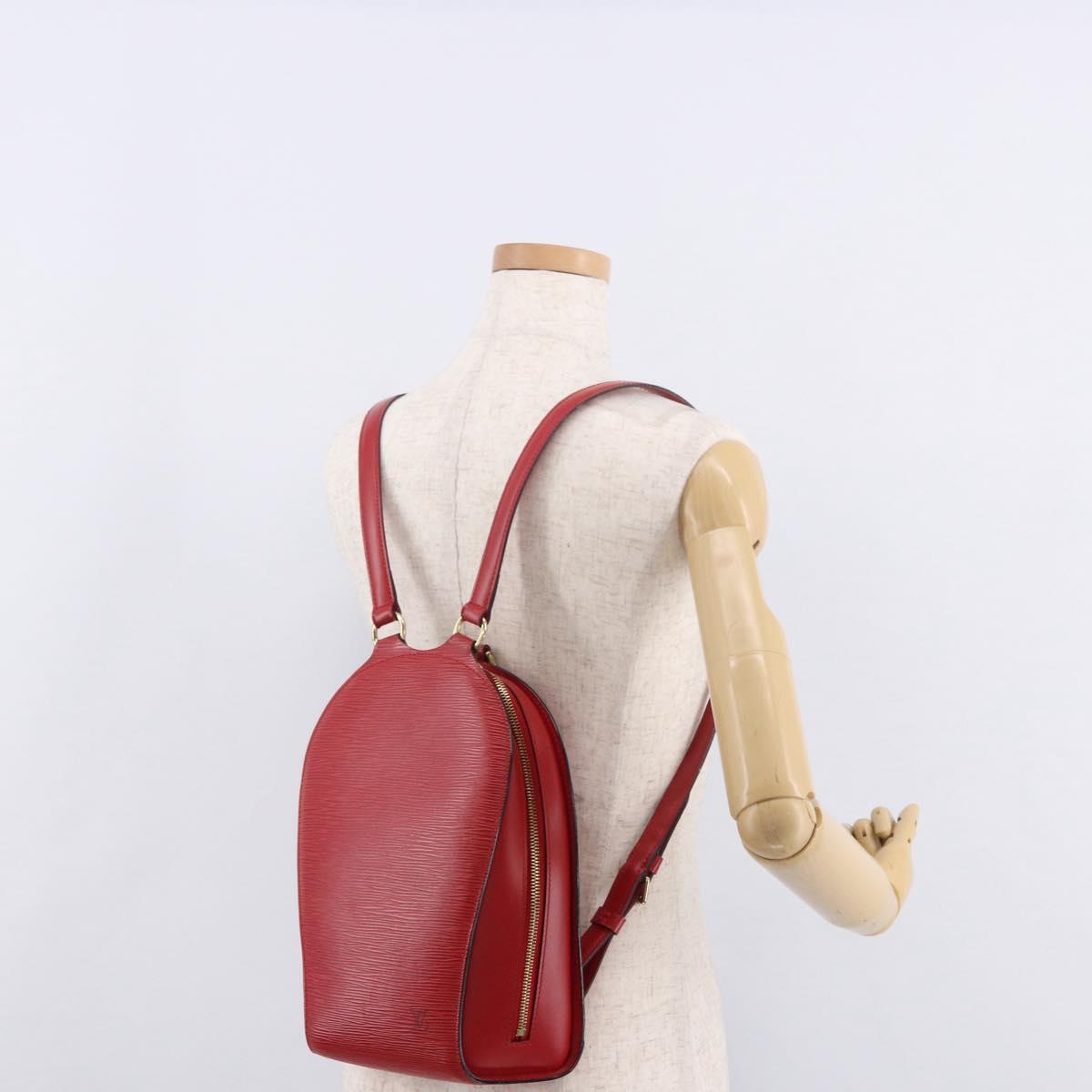 LOUIS VUITTON Epi Mabillon Backpack Castilian Red M52237 LV Auth 186394