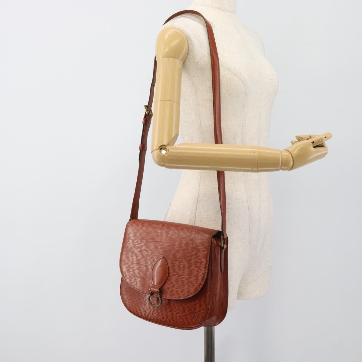 LOUIS VUITTON Epi Saint Cloud GM Shoulder Bag Brown M52193 LV Auth 186397