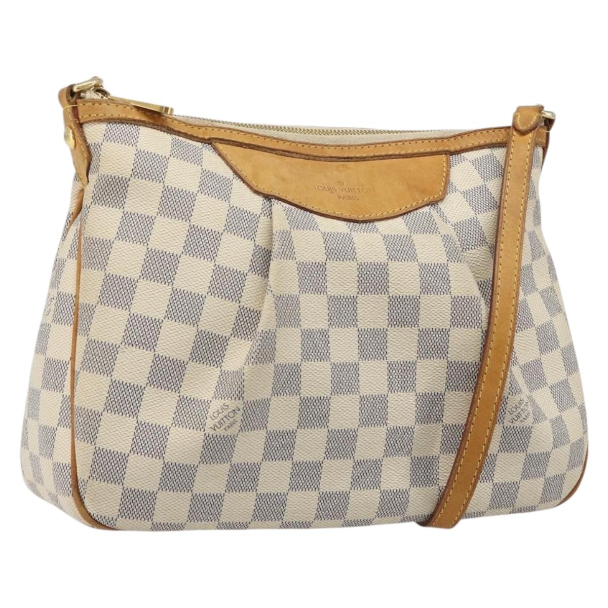 LOUIS VUITTON Damier Azur Siracusa PM Shoulder Bag N41113 LV Auth 186399