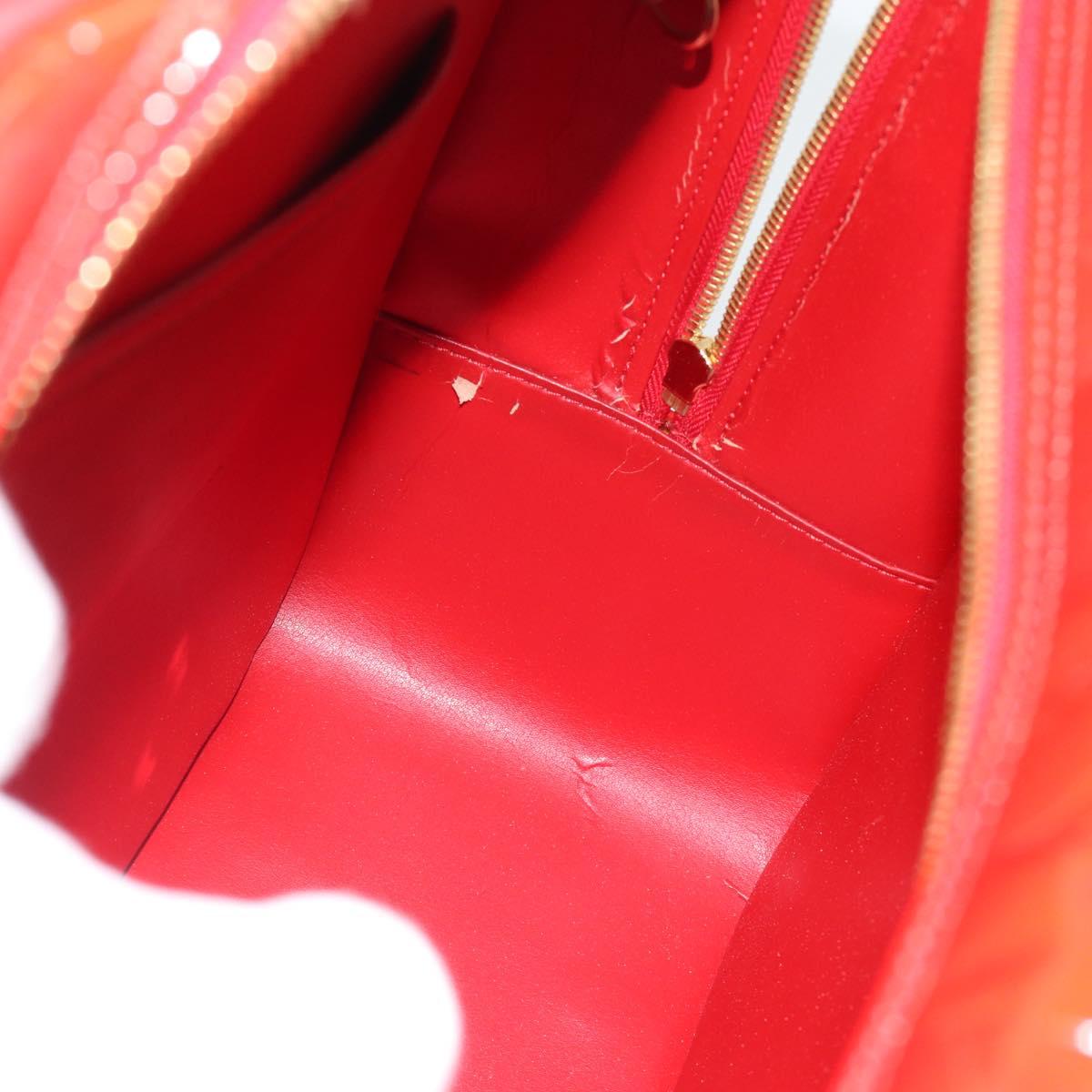 LOUIS VUITTON Monogram Vernis Sutton Hand Bag Red Rouge M91080 LV Auth 186400