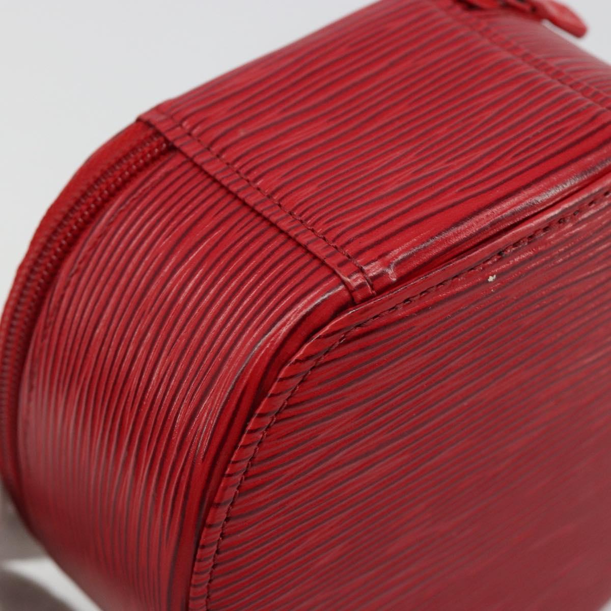 LOUIS VUITTON Epi Ecrin Bijoux 12 Jewelry Box Red M48207 LV Auth 186404