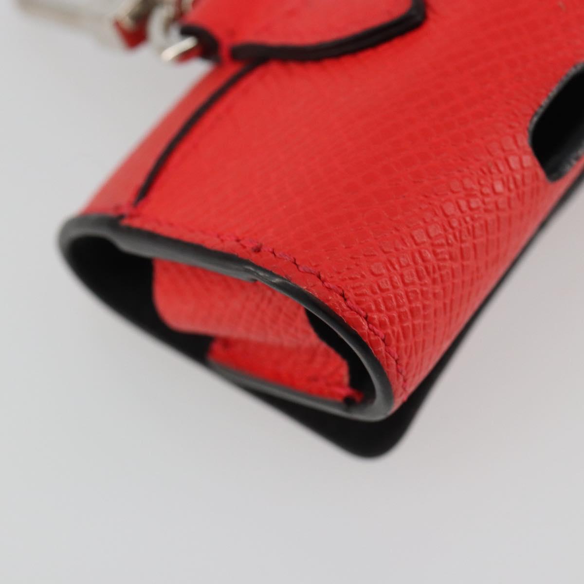 LOUIS VUITTON Tiger Lama Monogram Earphone case Red M77284 Auth 186410M