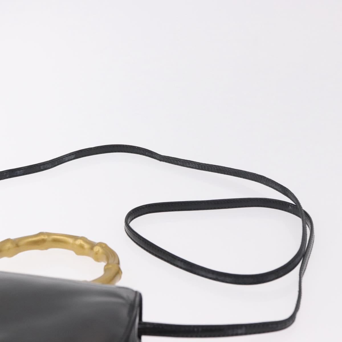 GUCCI Hand Bag Patent leather 2way Black Auth 186418