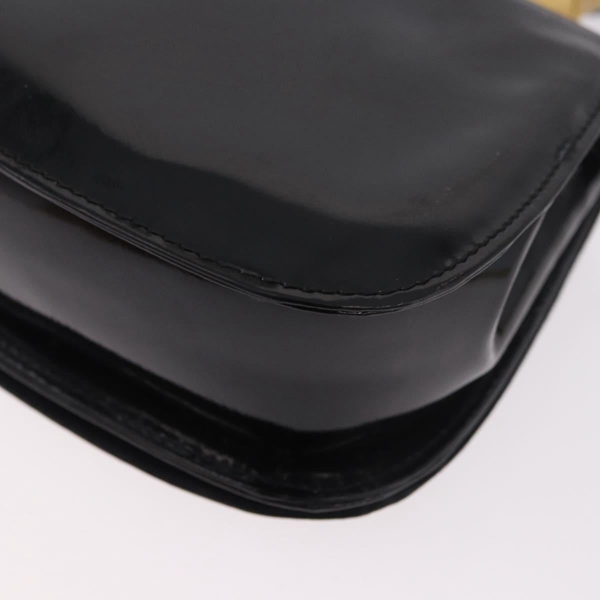 GUCCI Hand Bag Patent leather 2way Black Auth 186418