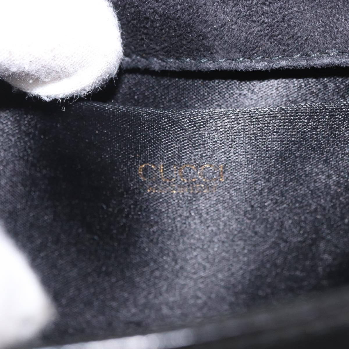 GUCCI Hand Bag Patent leather 2way Black Auth 186418