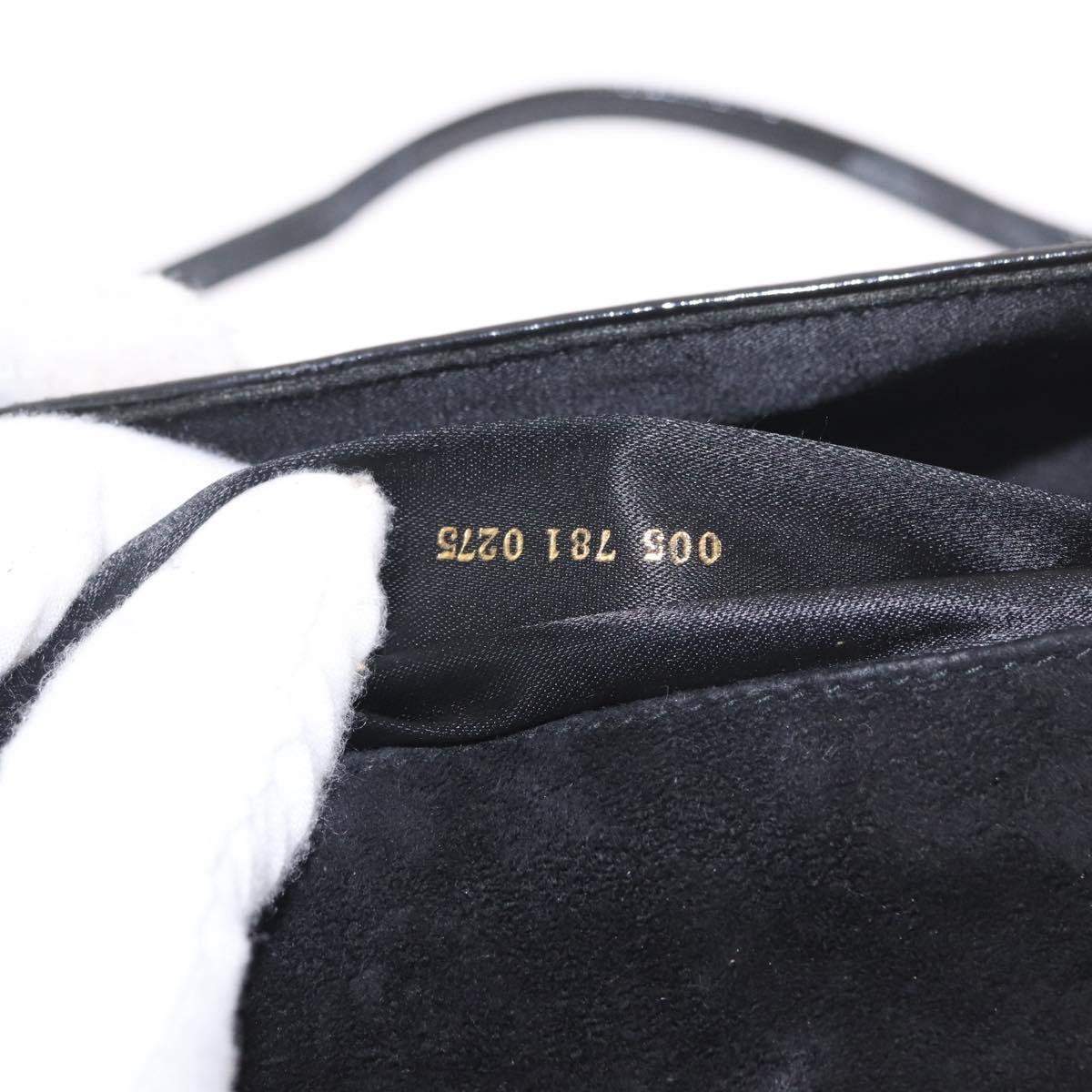 GUCCI Hand Bag Patent leather 2way Black Auth 186418