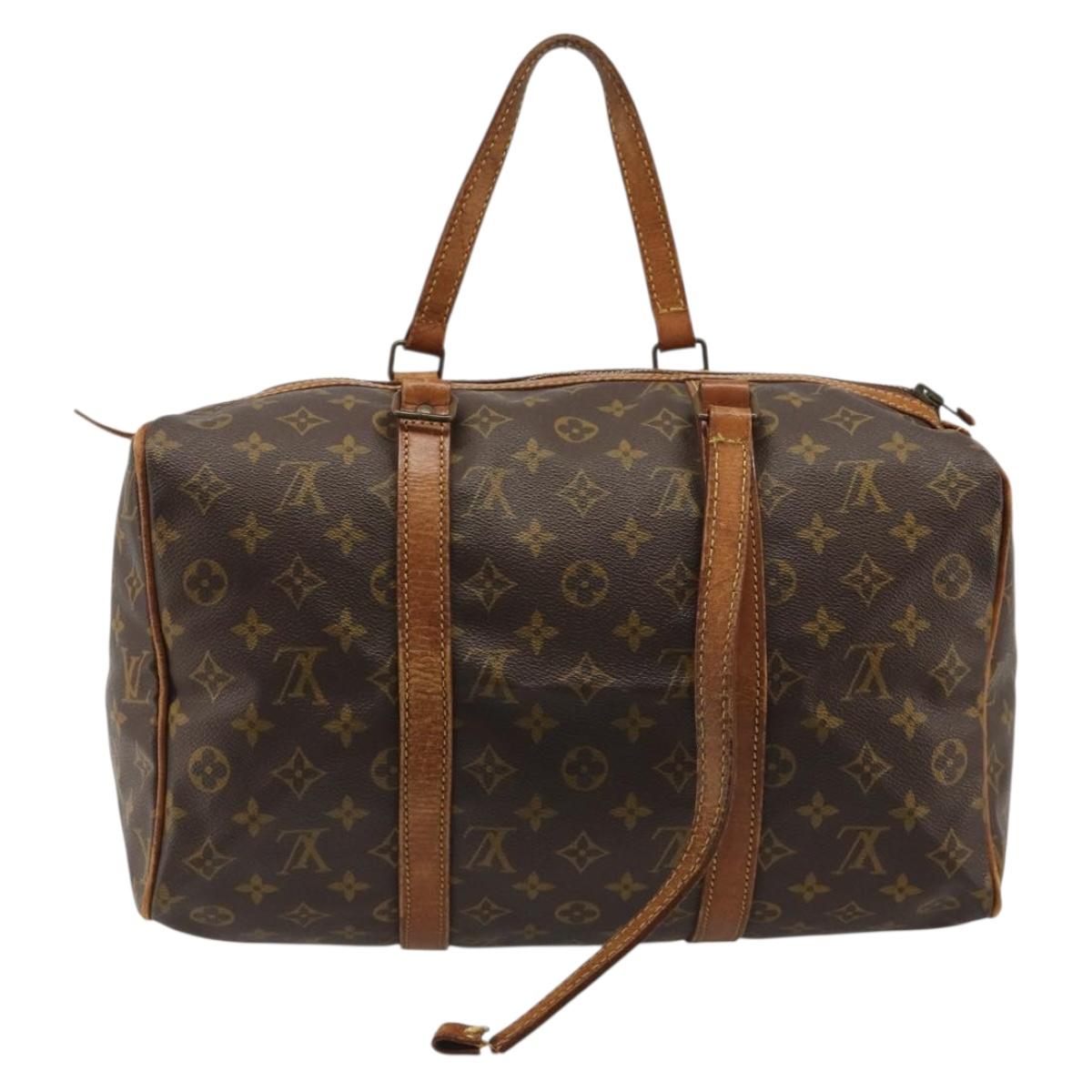 LOUIS VUITTON Monogram Sac Souple 35 Boston Bag M41626 LV Auth 186451