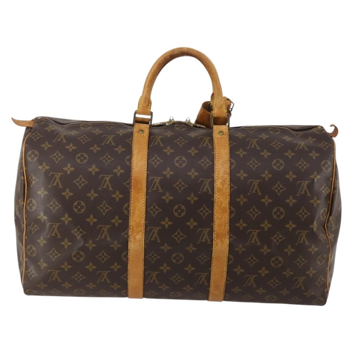 LOUIS VUITTON Monogram Keepall 50 Boston Bag M41426 LV Auth 186453
