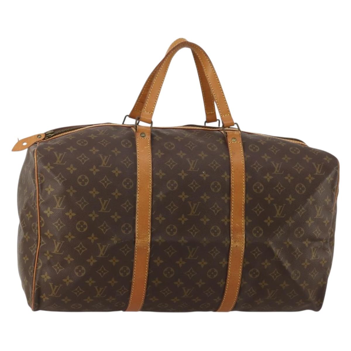 LOUIS VUITTON Monogram Sac Souple 55 Boston Bag M41622 LV Auth 186454