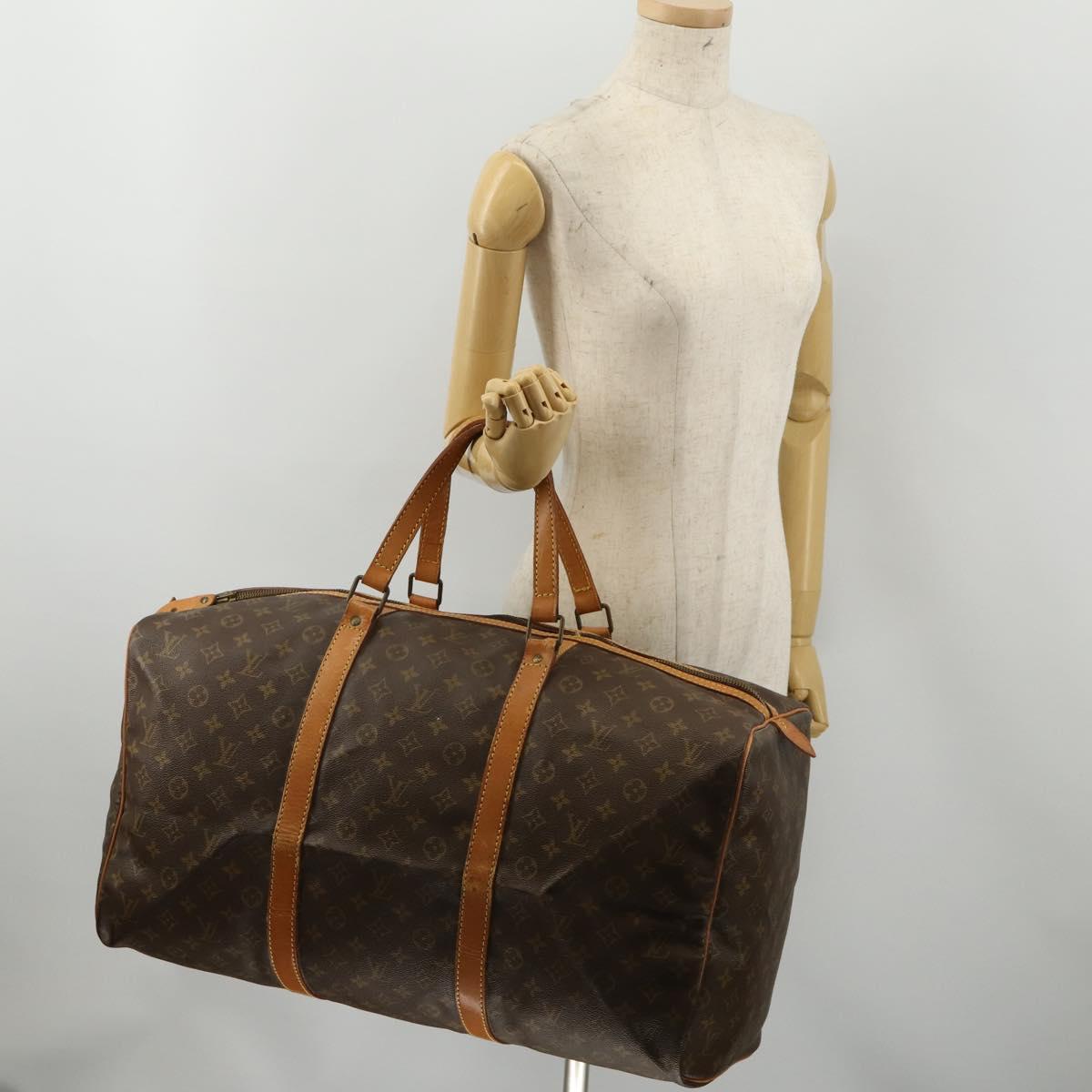 LOUIS VUITTON Monogram Sac Souple 55 Boston Bag M41622 LV Auth 186454