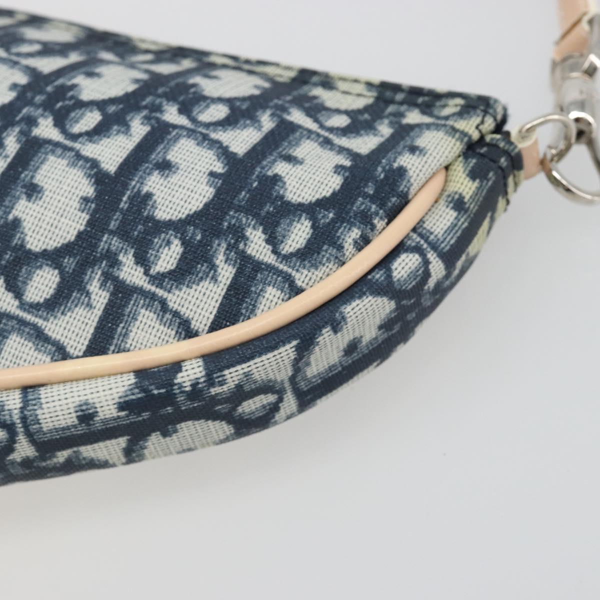 Christian Dior Trotter Canvas Saddle Accessory Pouch PVC Navy Auth 186458V