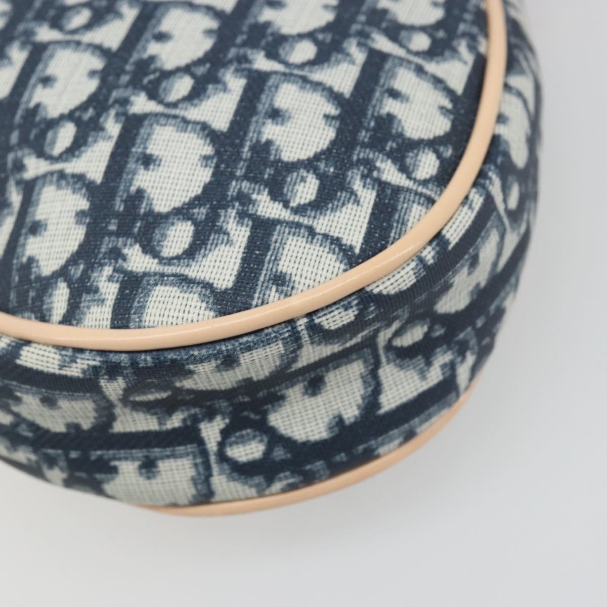 Christian Dior Trotter Canvas Saddle Accessory Pouch PVC Navy Auth 186458V