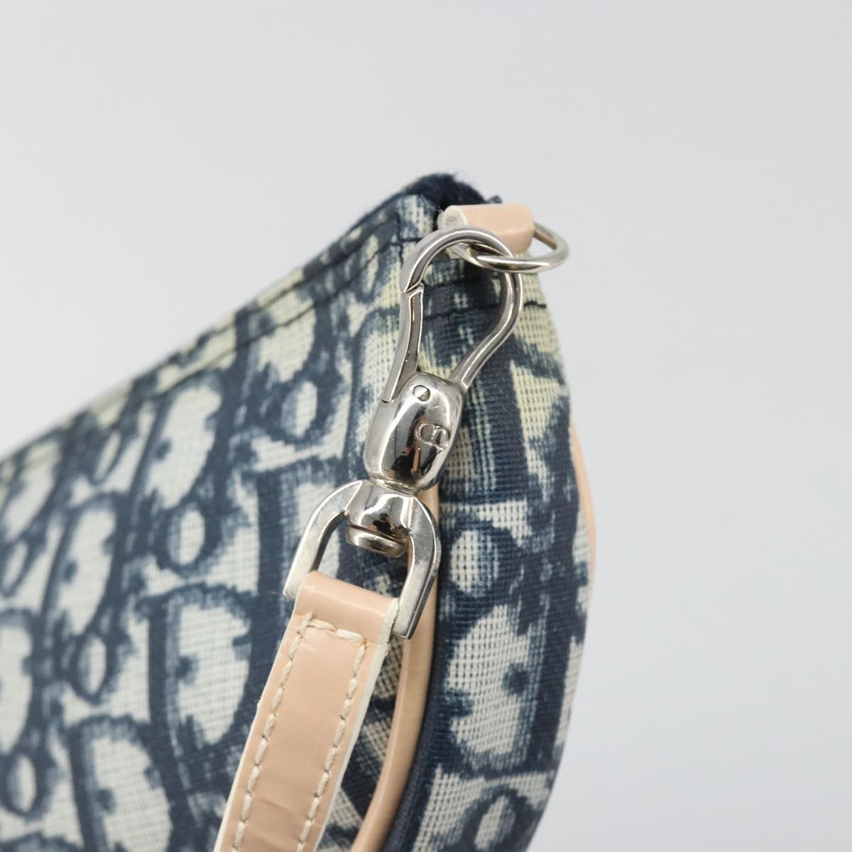 Christian Dior Trotter Canvas Saddle Accessory Pouch PVC Navy Auth 186458V