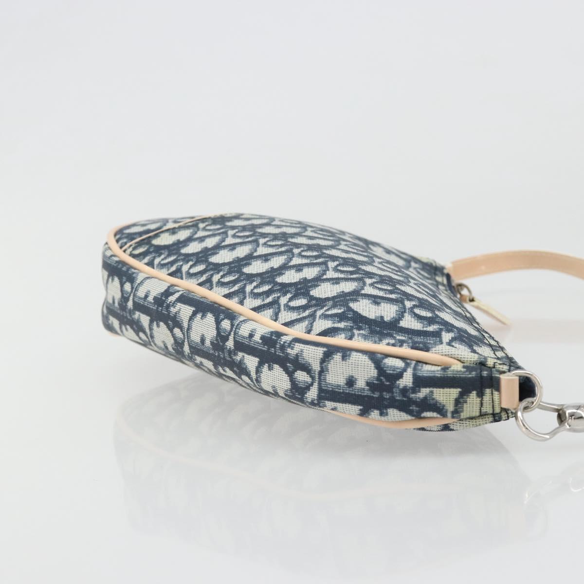 Christian Dior Trotter Canvas Saddle Accessory Pouch PVC Navy Auth 186458V