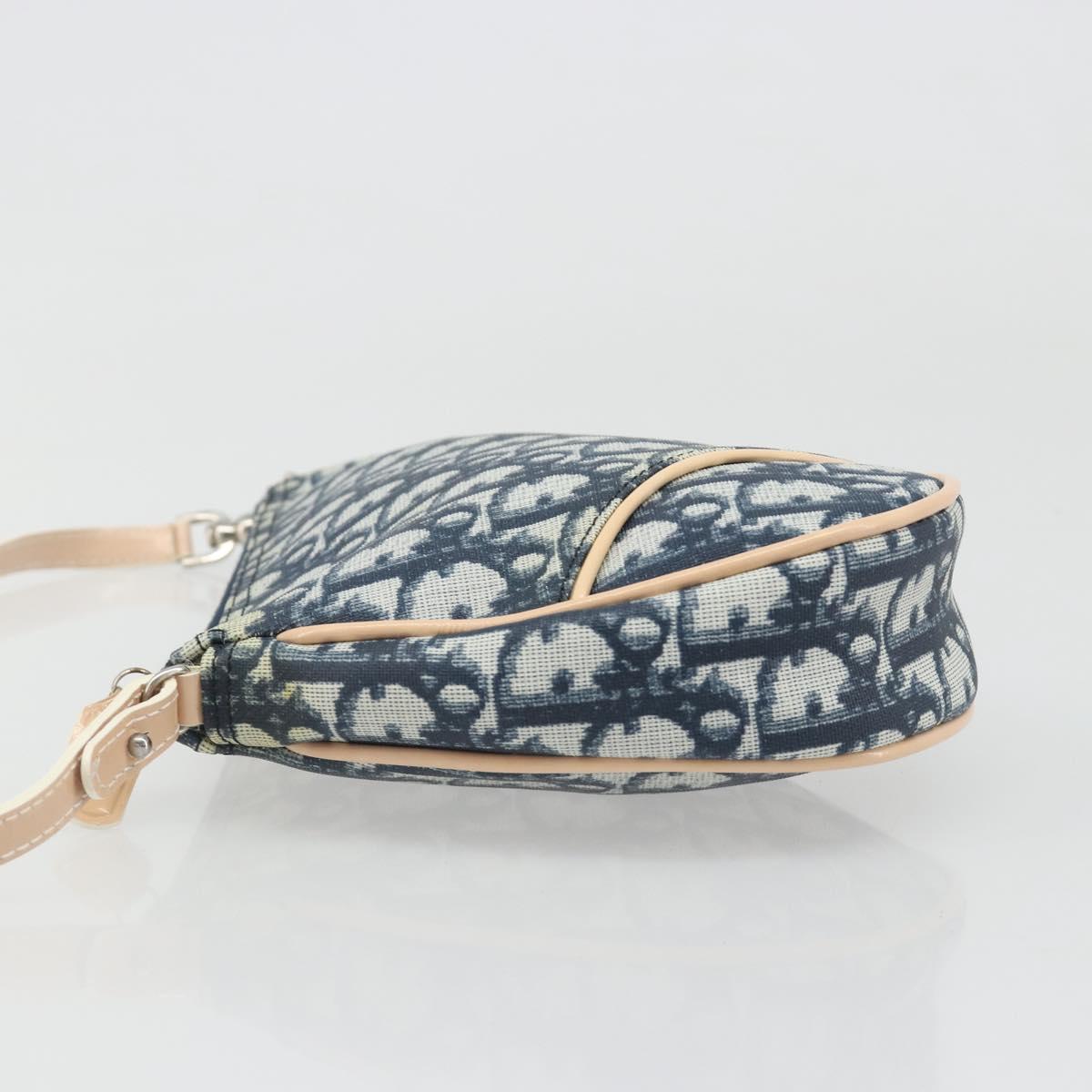 Christian Dior Trotter Canvas Saddle Accessory Pouch PVC Navy Auth 186458V