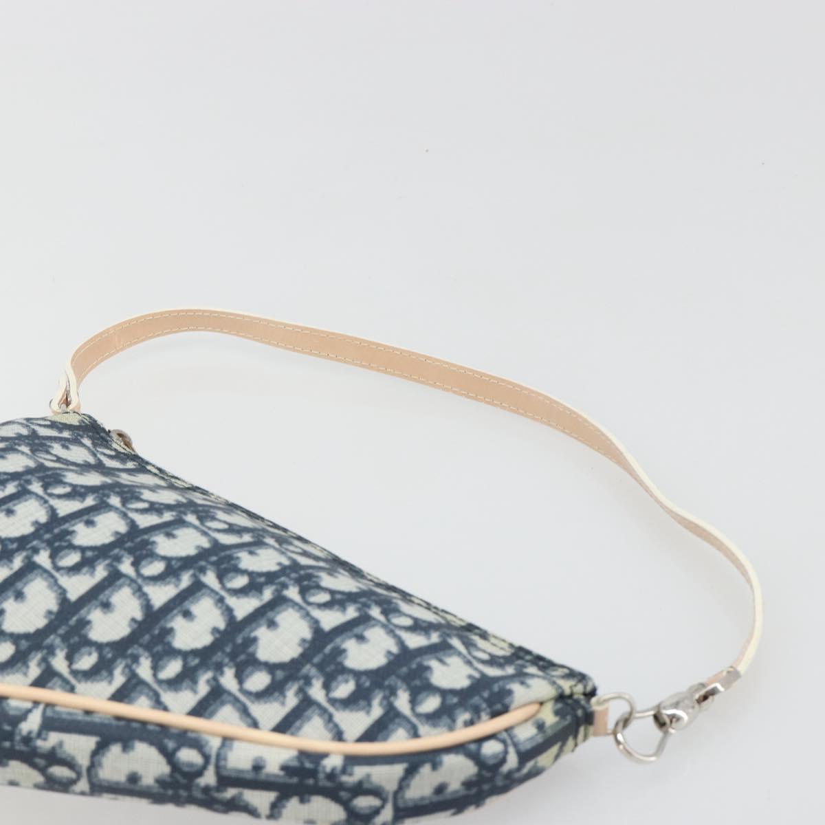 Christian Dior Trotter Canvas Saddle Accessory Pouch PVC Navy Auth 186458V
