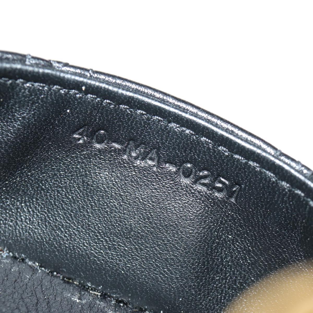 Christian Dior Cannage Caro Chain Pouch Lamb Skin Black Gold Auth 186459SAM