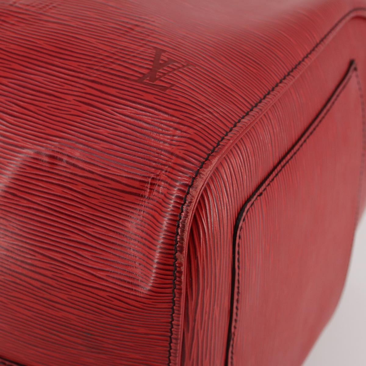 LOUIS VUITTON Epi Keepall 55 Boston Bag Red M42957 LV Auth 186468A