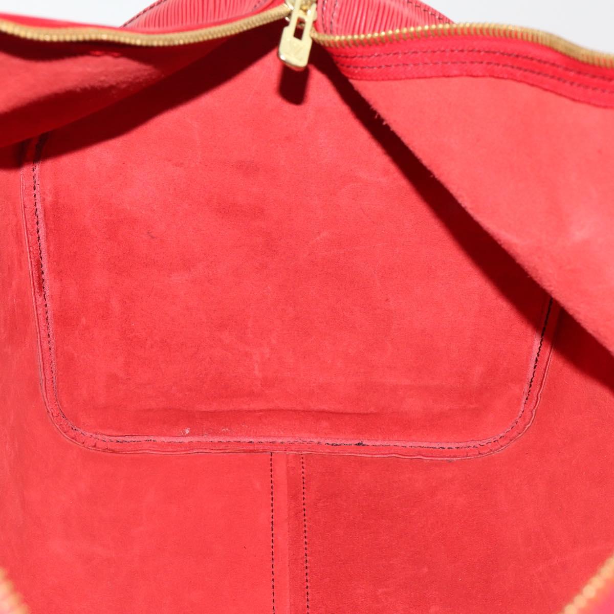 LOUIS VUITTON Epi Keepall 55 Boston Bag Red M42957 LV Auth 186468A