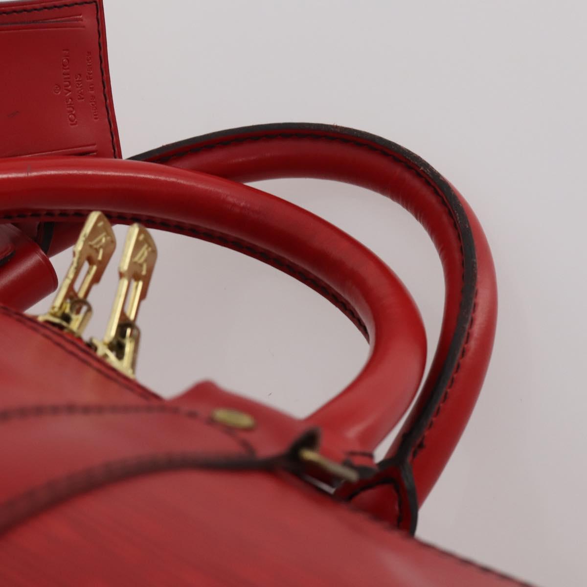 LOUIS VUITTON Epi Keepall 55 Boston Bag Red M42957 LV Auth 186468A