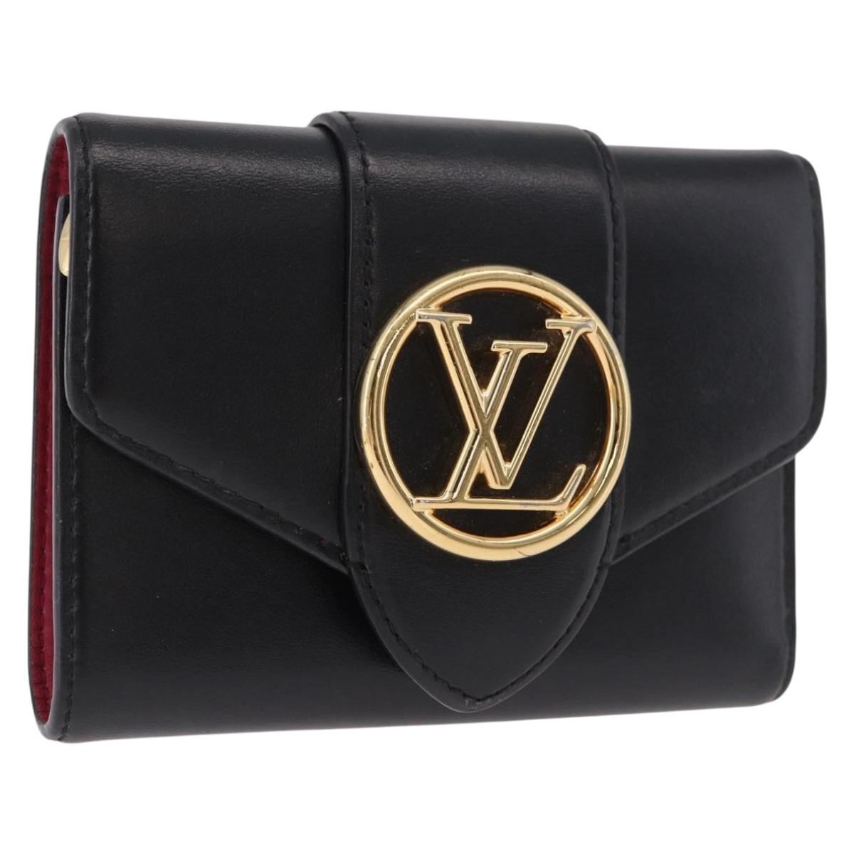 LOUIS VUITTON Portefeuille LV Pont Neuf Compact Leather M69175 Auth 186544M