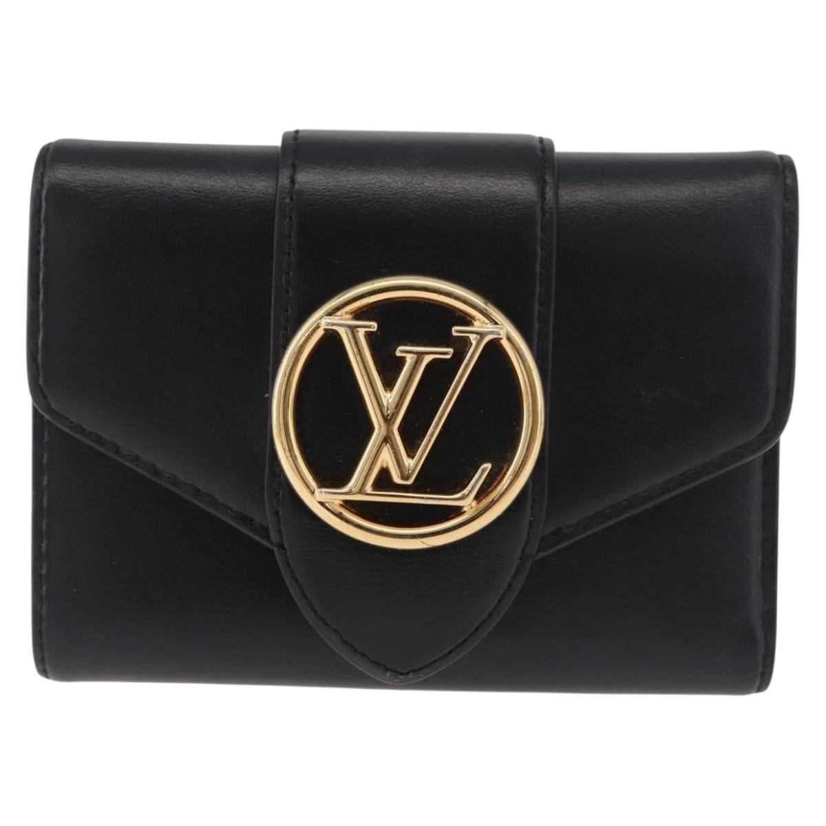 LOUIS VUITTON Portefeuille LV Pont Neuf Compact Leather M69175 Auth 186544M