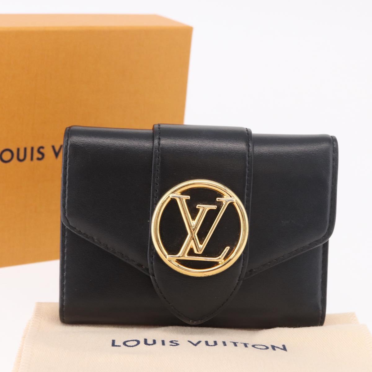 LOUIS VUITTON Portefeuille LV Pont Neuf Compact Leather M69175 Auth 186544M