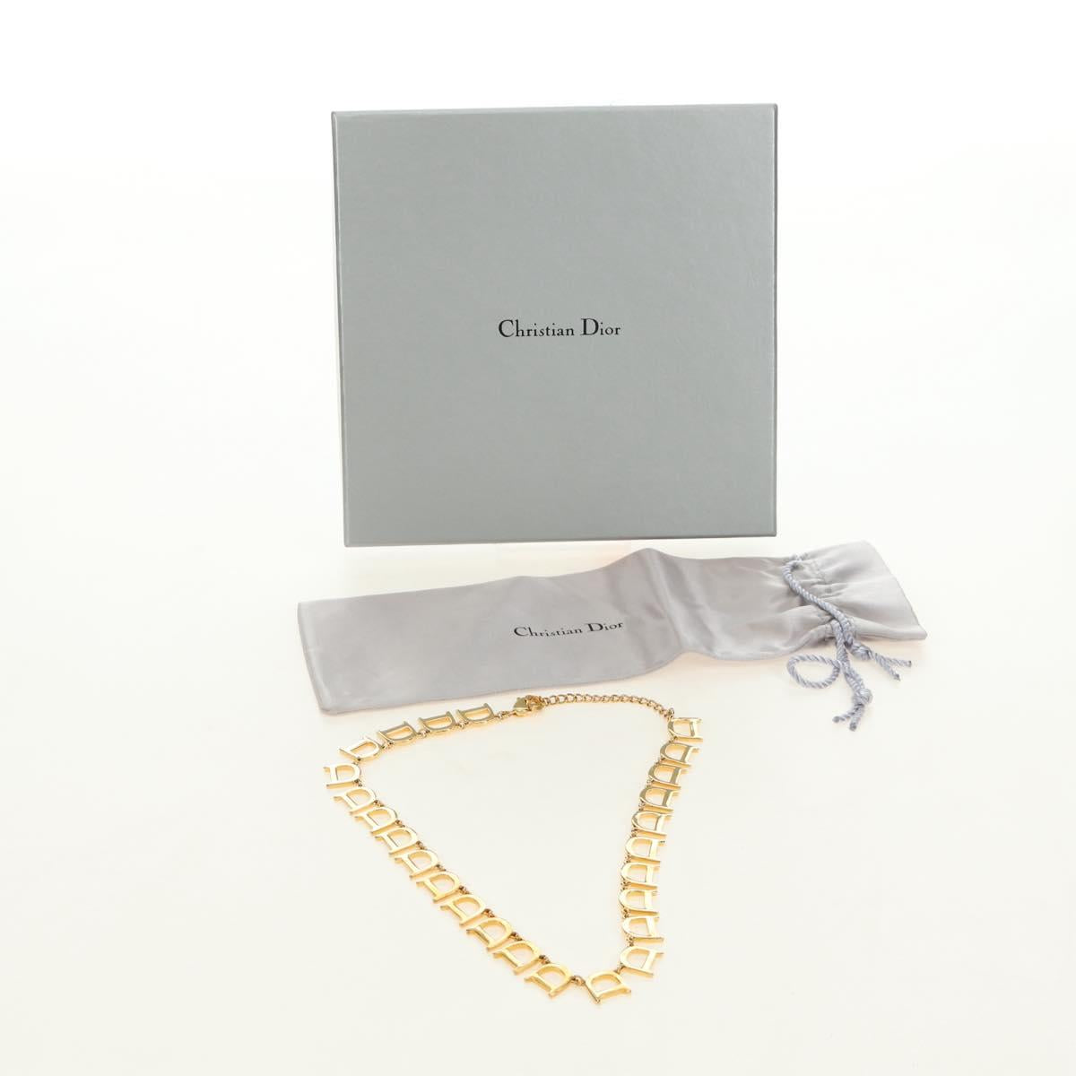 Christian Dior Necklace metal Gold Auth 186549M