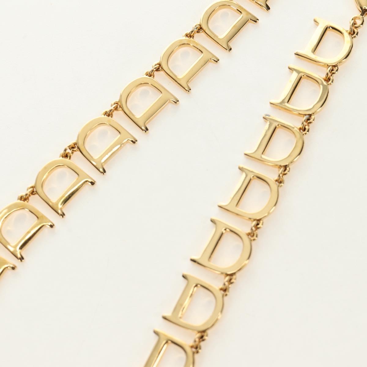 Christian Dior Necklace metal Gold Auth 186549M
