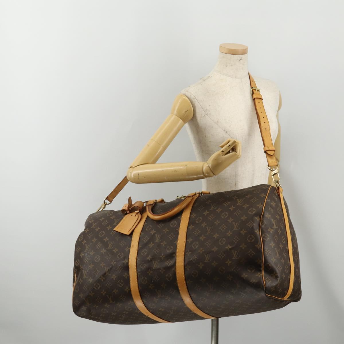 LOUIS VUITTON Monogram Keepall Bandouliere 60 Boston Bag M41412 LV Auth 186556A