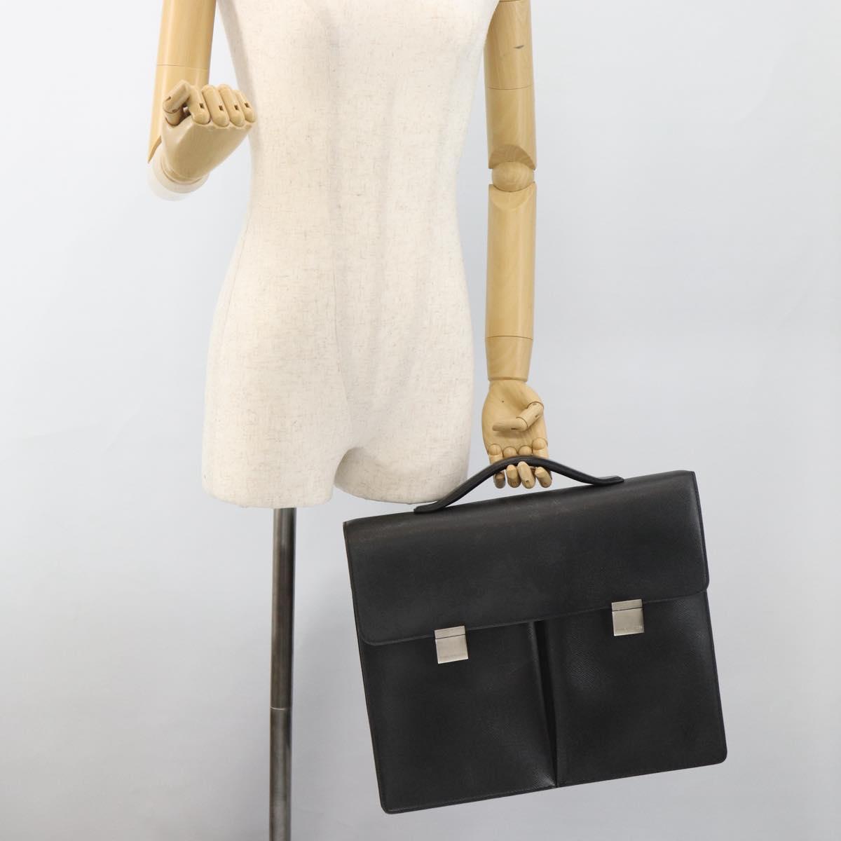 LOUIS VUITTON Taiga Serviette Kazan Business Bag Ardoise M30802 LV Auth 186558