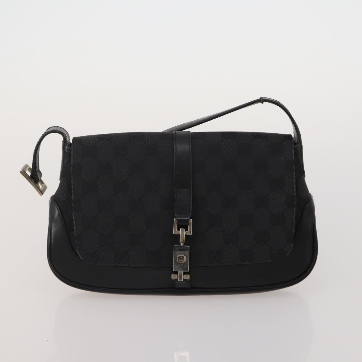 GUCCI GG Canvas GG Supreme Web Sherry Line Bag PVC 3 Set Beige Black Auth 186560