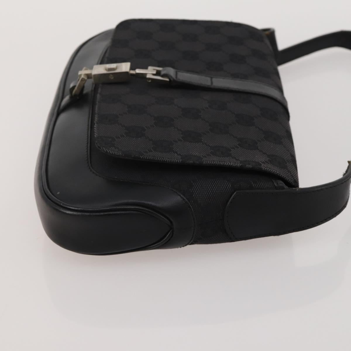 GUCCI GG Canvas GG Supreme Web Sherry Line Bag PVC 3 Set Beige Black Auth 186560