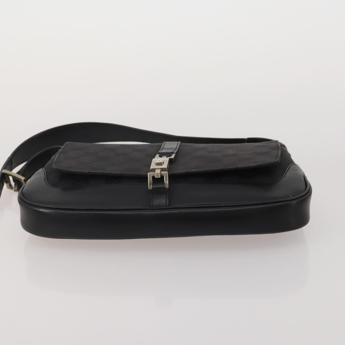 GUCCI GG Canvas GG Supreme Web Sherry Line Bag PVC 3 Set Beige Black Auth 186560