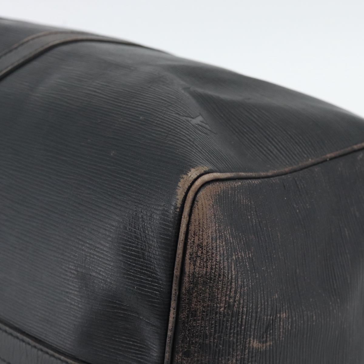 LOUIS VUITTON Epi Keepall 50 Boston Bag Black M42962 LV Auth 186562