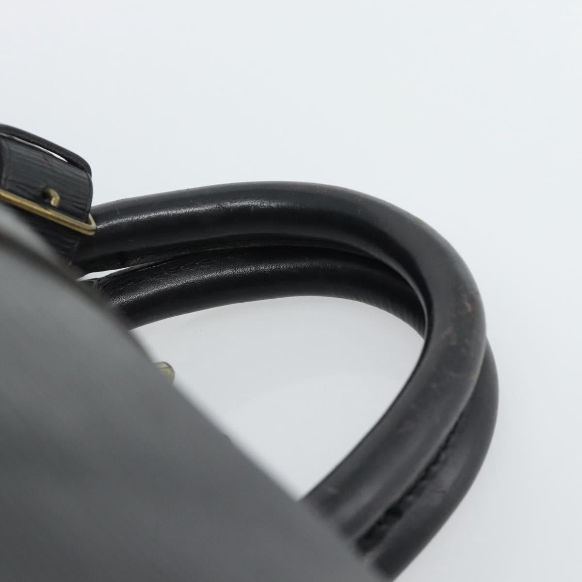 LOUIS VUITTON Epi Keepall 50 Boston Bag Black M42962 LV Auth 186562