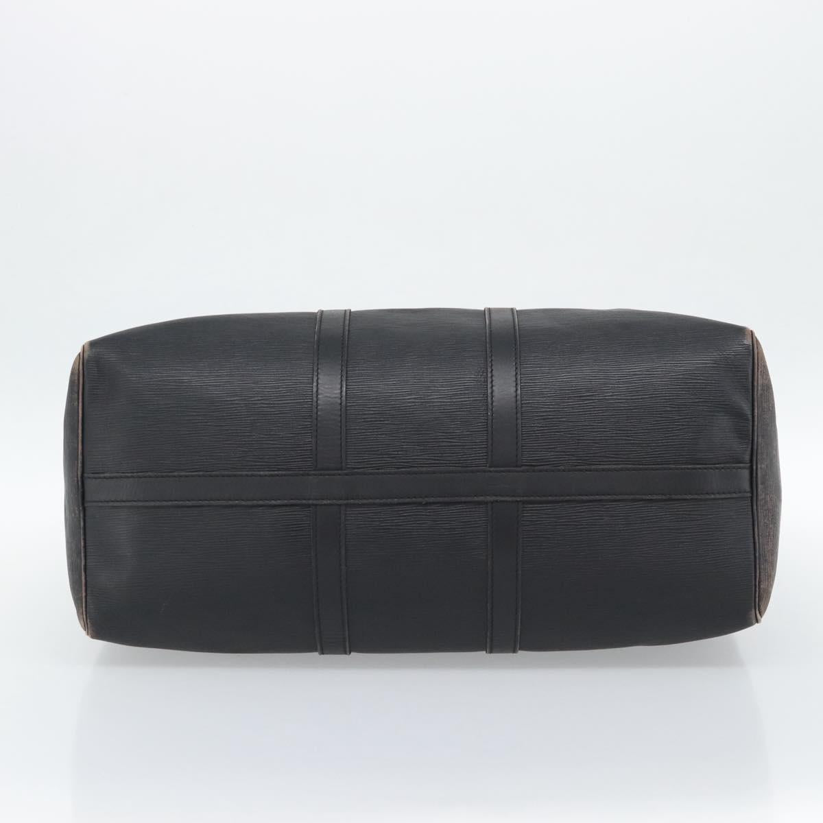 LOUIS VUITTON Epi Keepall 50 Boston Bag Black M42962 LV Auth 186562