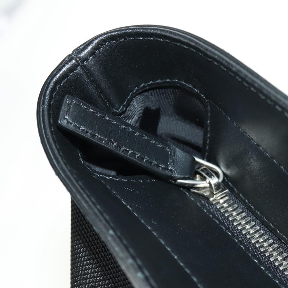GUCCI Web Sherry Line Tote Bag Canvas Black Silver 631245 Auth 186564V