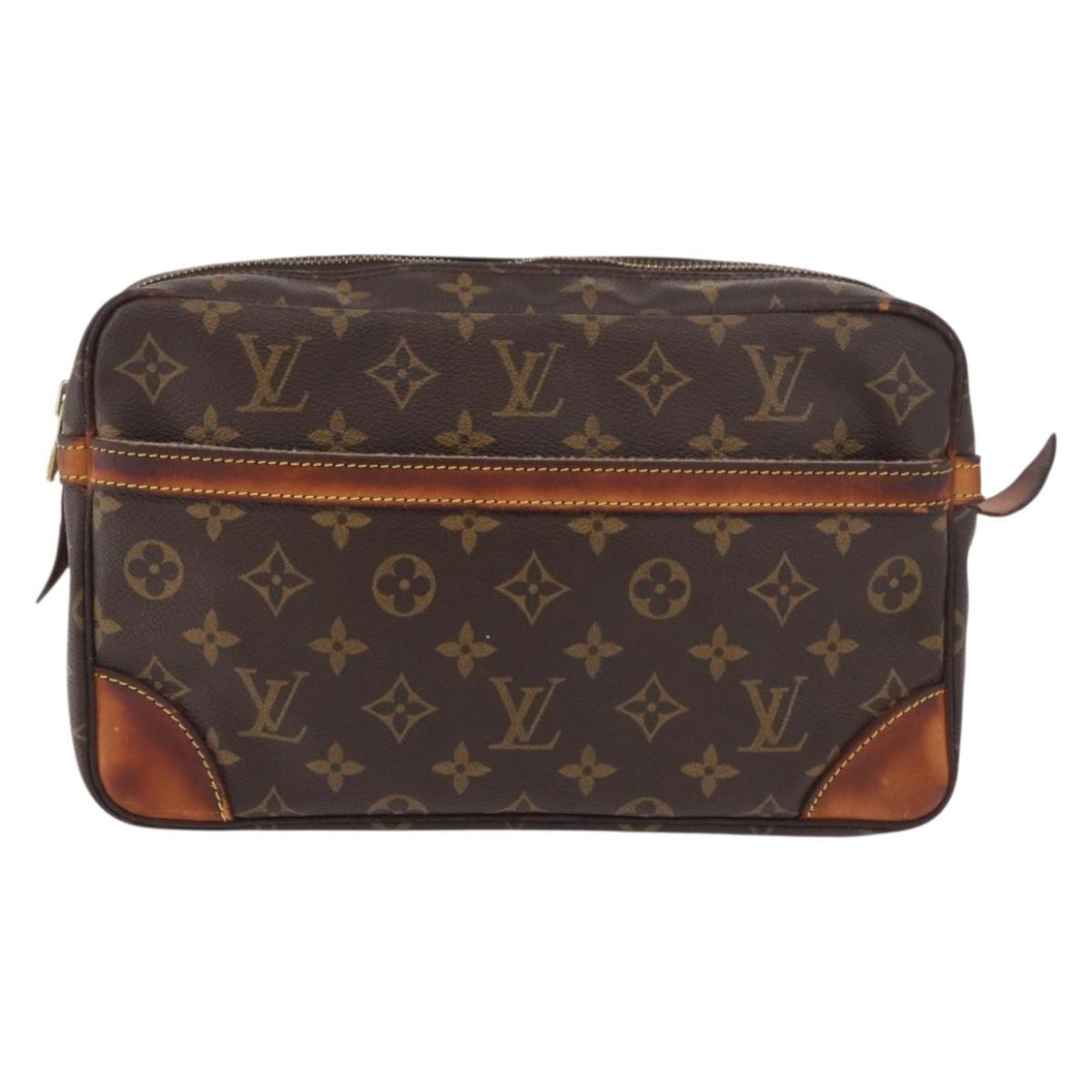 LOUIS VUITTON Monogram Compiegne 28 Clutch Bag M51845 LV Auth 186575