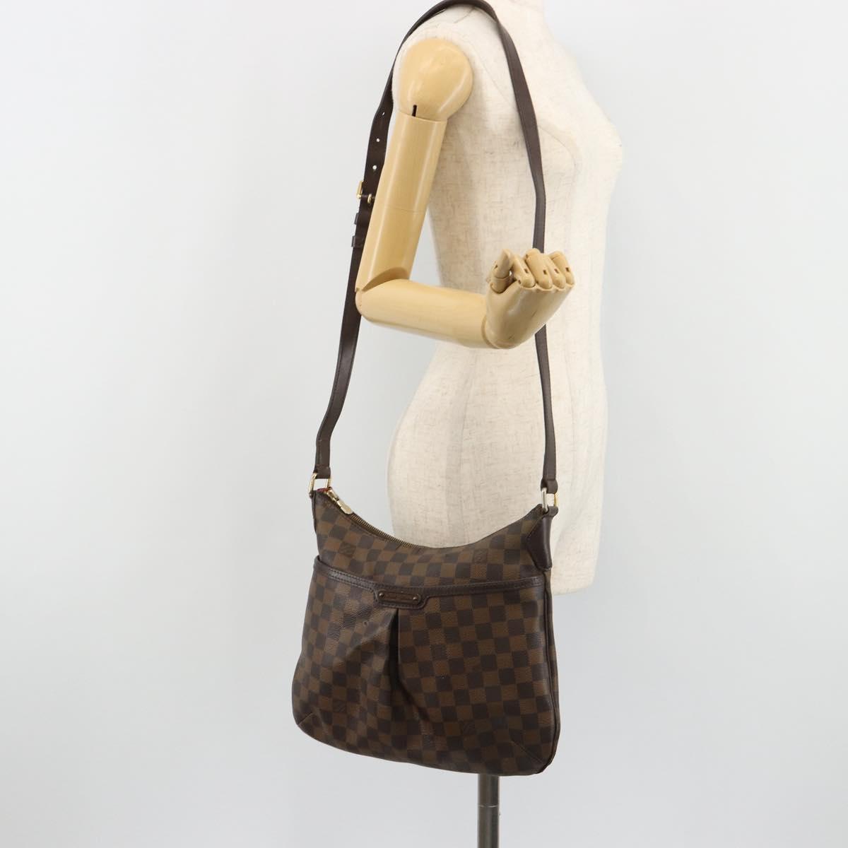 LOUIS VUITTON Damier Ebene Bloomsbury PM Shoulder Bag N42251 LV Auth 186576
