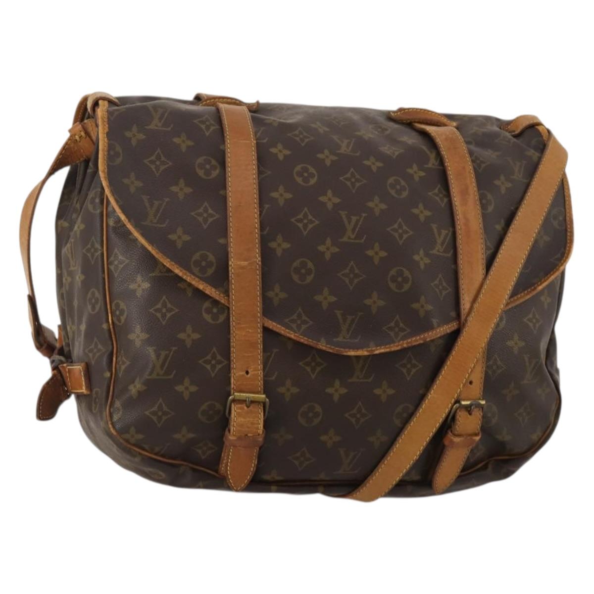 LOUIS VUITTON Monogram Saumur40 Shoulder Bag LV Auth 186579