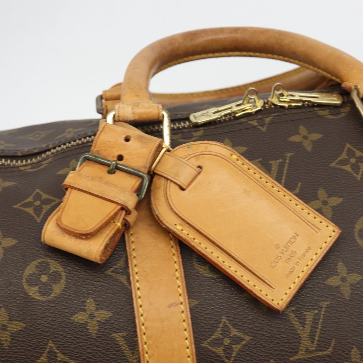 LOUIS VUITTON Monogram Keepall 55 Boston Bag M41424 LV Auth 186586