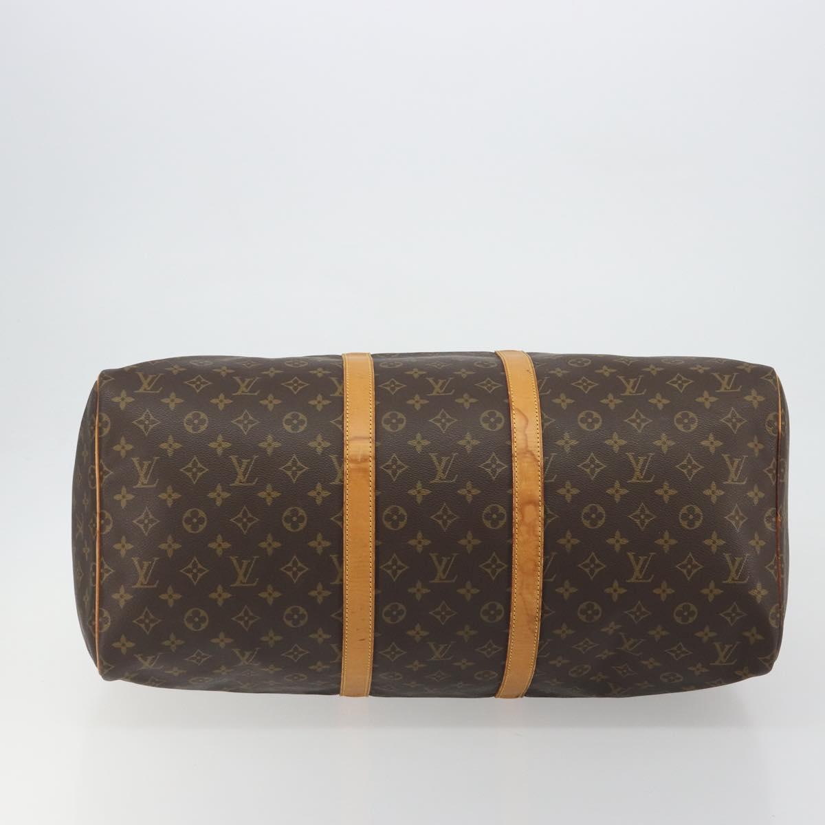 LOUIS VUITTON Monogram Keepall 55 Boston Bag M41424 LV Auth 186586