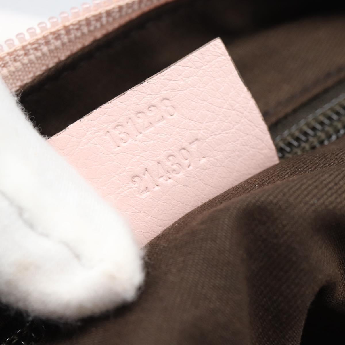 GUCCI GG Canvas Hand Bag Beige Gold 131228 Auth 186594