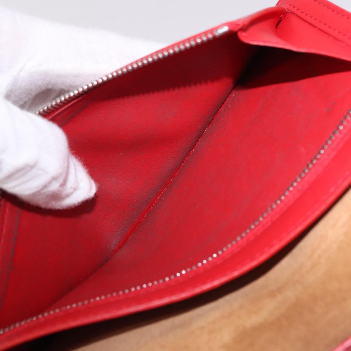 BOTTEGA VENETA INTRECCIATO Long Wallet Leather Pink Auth 186599A