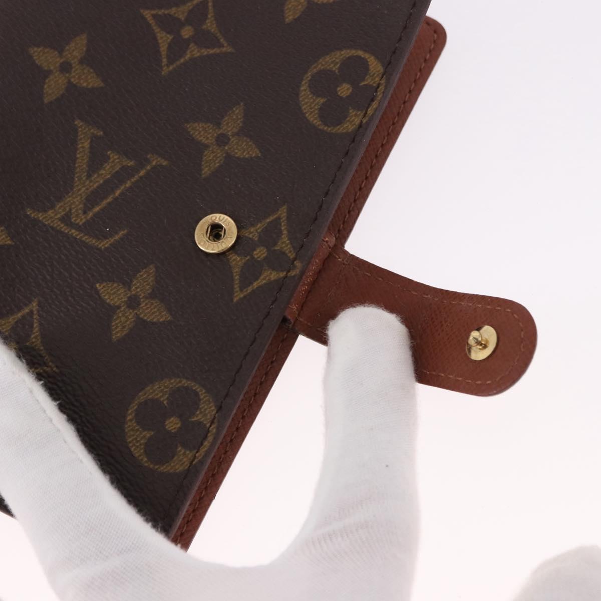 LOUIS VUITTON Monogram Agenda PM Day Planner Cover R20005 LV Auth 186606A